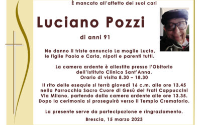 Esequie Sig. Luciano Pozzi