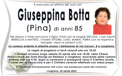 Esequie Signora Giuseppina Botta