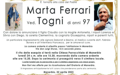 Esequie Signora Marta Ferrari