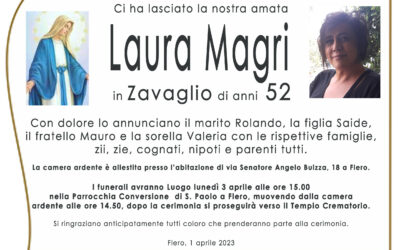 Esequie Signora Laura Magri