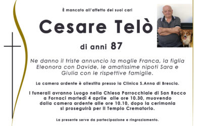 Esequie Sig. Cesare Telò